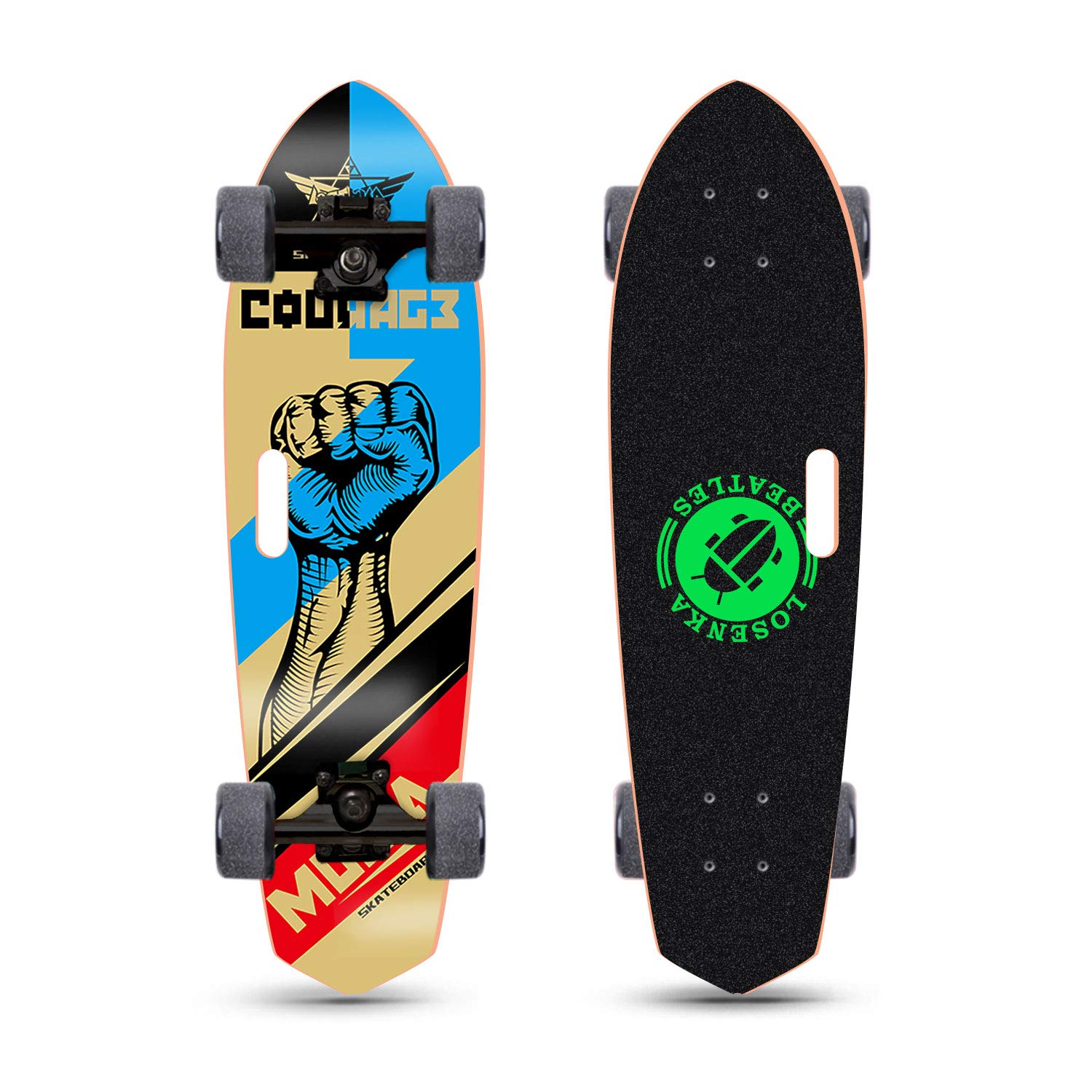 Buy LOSENKA 28 inch Mini Cruiser Skateboard Cruiser Canadian le Deck