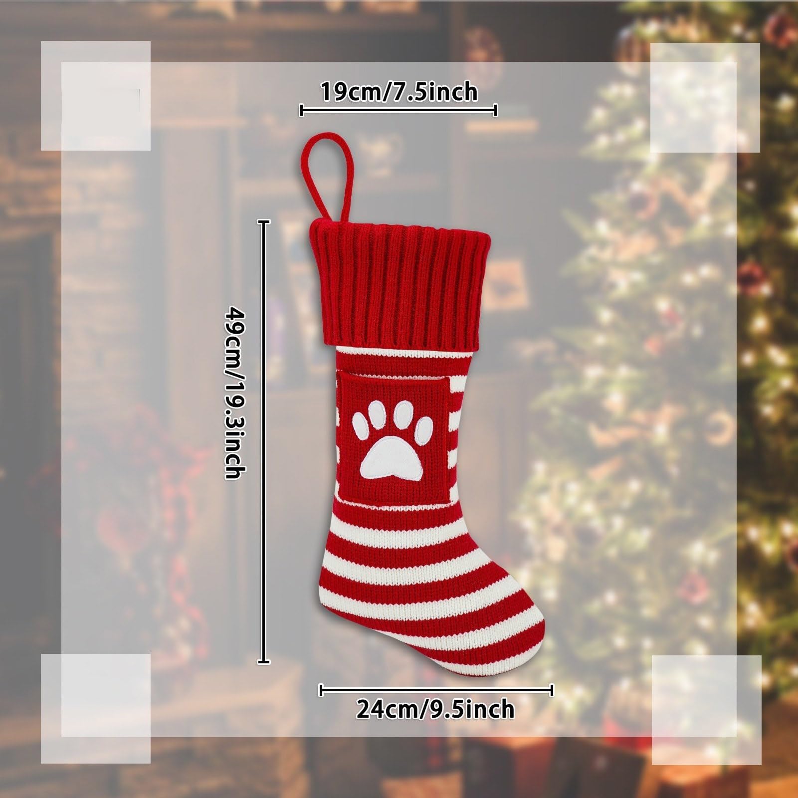 Amazon.co.jp: Supoion 多目的クリスマスニットストッキング サンタと