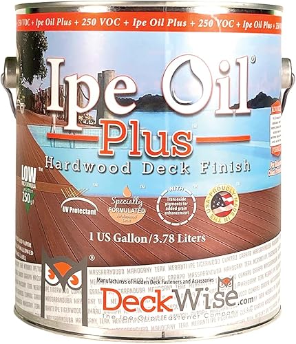 DeckWise Ipe Oil Plus Cubierta de madera dura semitransparente 250 VOC acabado natural (1 galón)