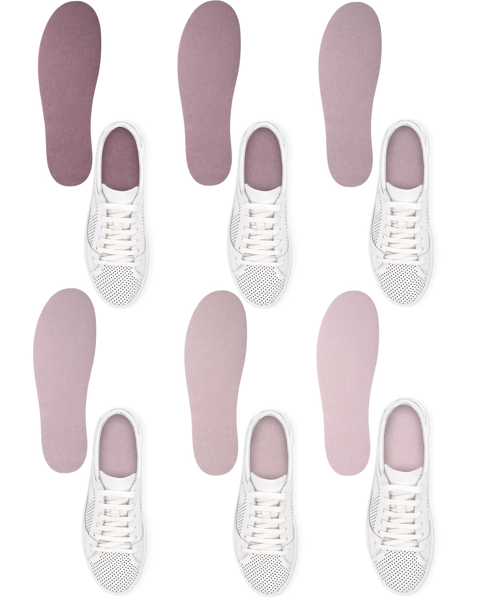 Velmitten 6 Pairs No Show Socks Sockless Shoe Liner Washable Barefoot Shoe Insoles No Slipping Inserts for Women Man(Nude Style)