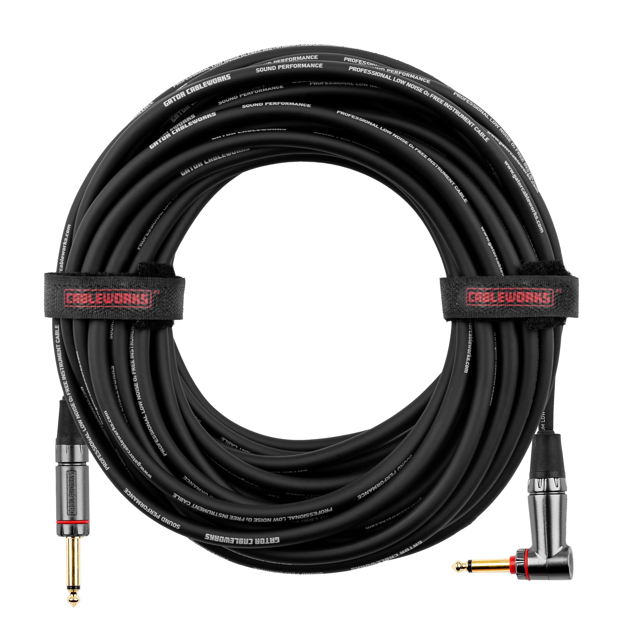 GATOR CABLEWORKS Cable para instrumentos serie Headliner 3 m recto/acodado con silenciador (GCWH-INS-10RAQT)