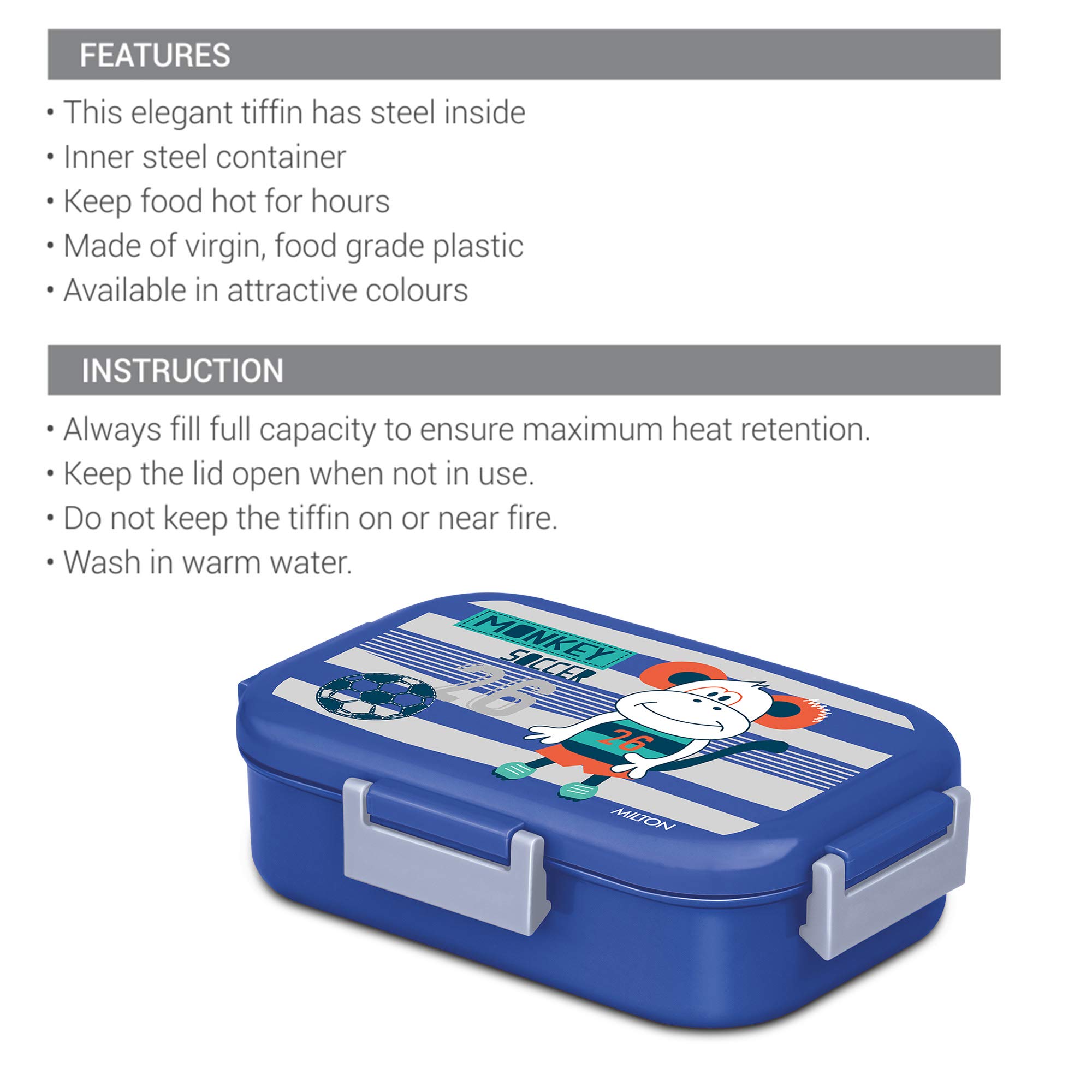 MILTON Flatmate Stainless Steel Tiffin Box - 700ml -7