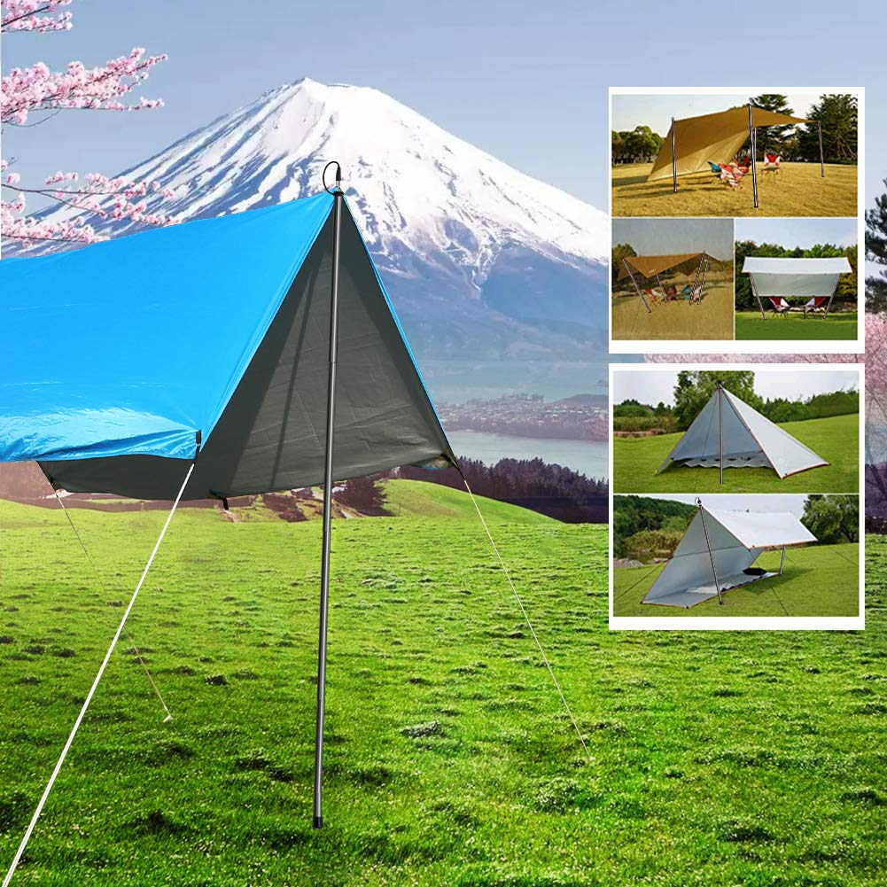 Buy 94.5 in Tarp Poles Collapsible Tent Poles for Camping Tarp Shelter Aluminum Awning