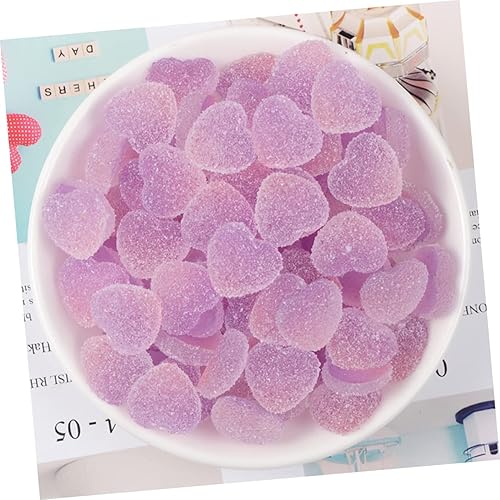 Miniatura 7 de Ciieeo 48 piezas de dijes de material de bricolaje con parte trasera plana de caramelo Werthers de resina de caramelo de parte trasera plana