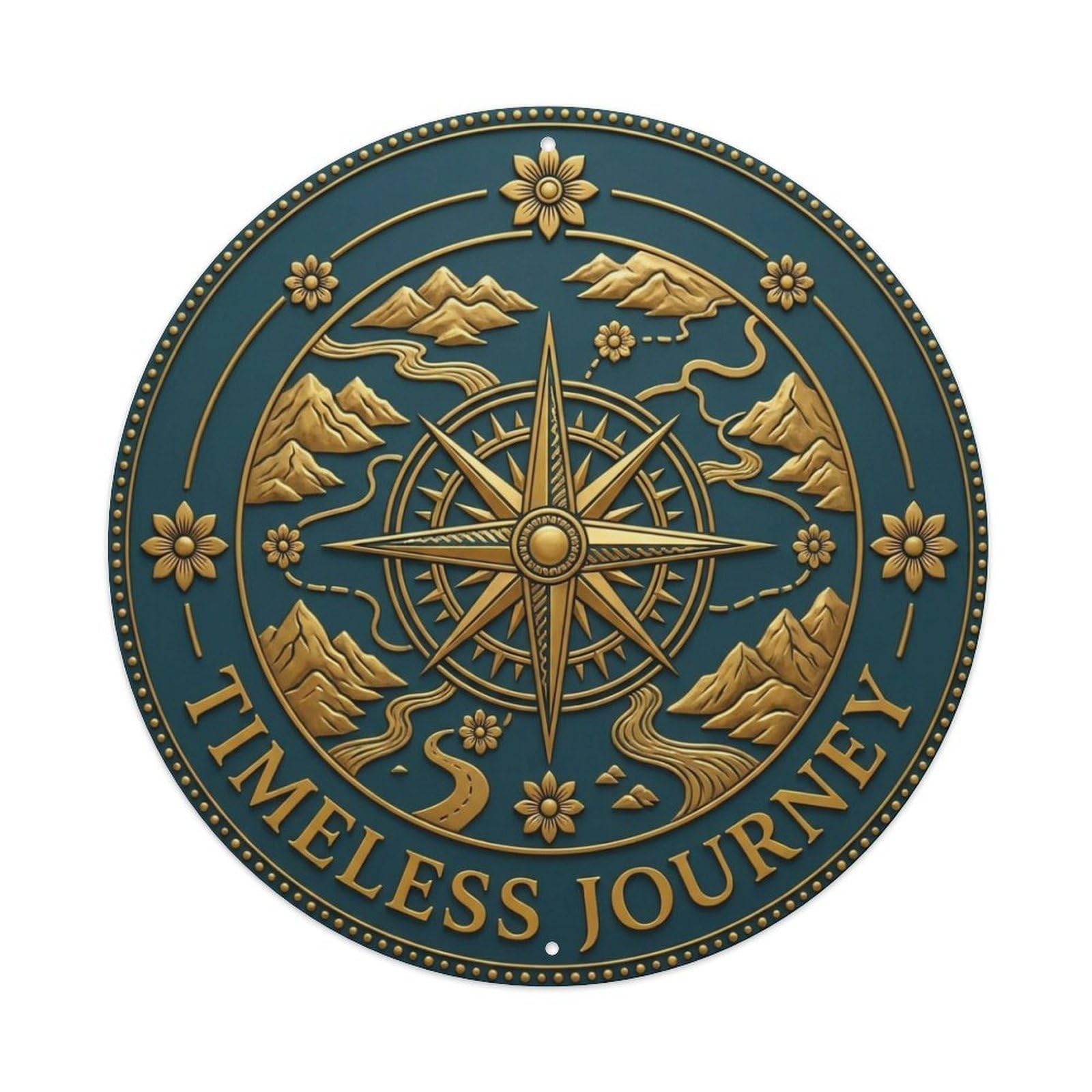 Vintage Timeless Journey Flower Zen Yoga Metal Tin Sign