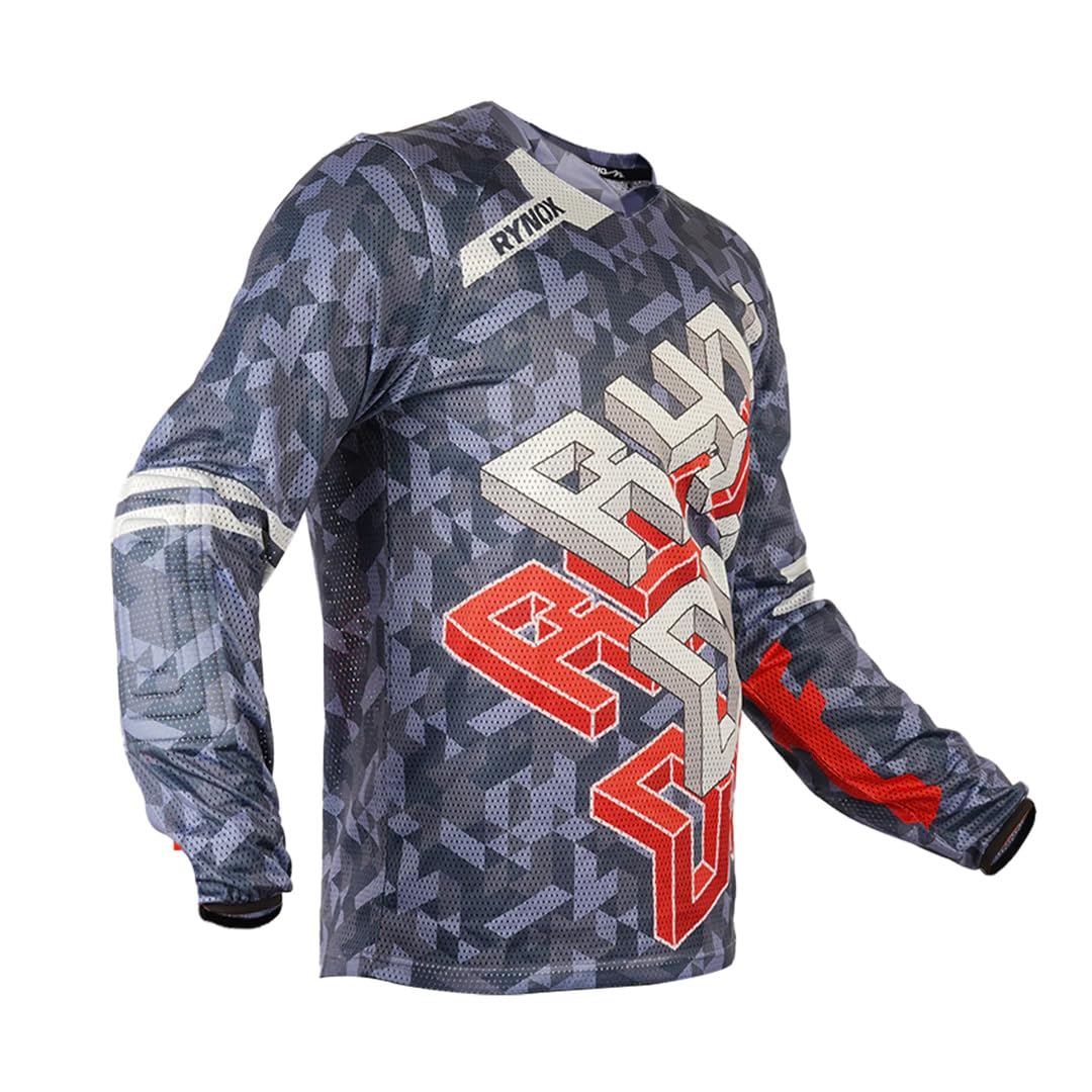 Rynox Fusion Neo Offroad Jersey | Mesh V-Shaped Collar Motocross