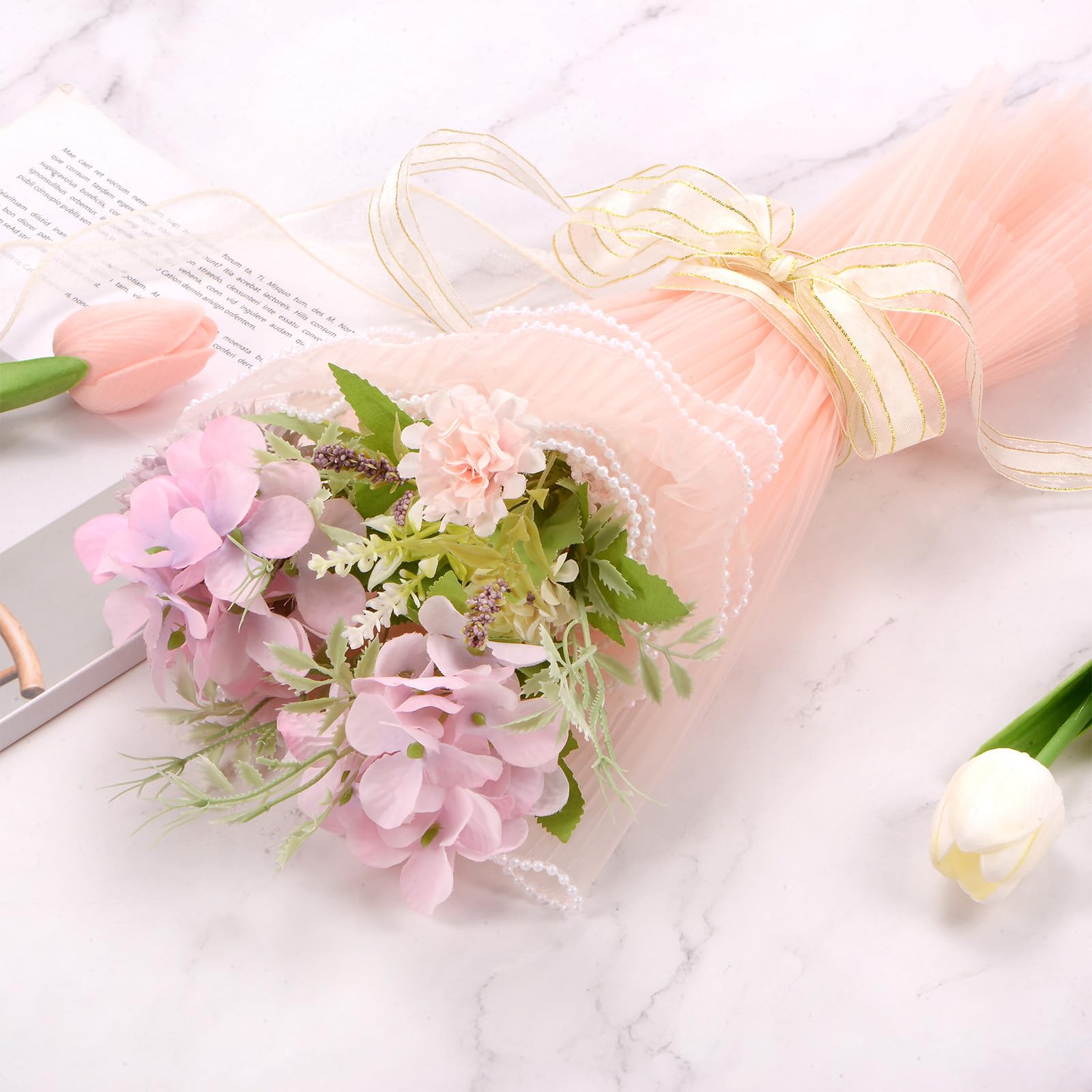 Papel Para Flores Joez Wonderful Papel De Regalo De Flores De 4.37 Yardas,  Borde De Perla Papel Coreano Para Flores Mayoreo Papel Burbujas Embalaje, image size:1600x1600