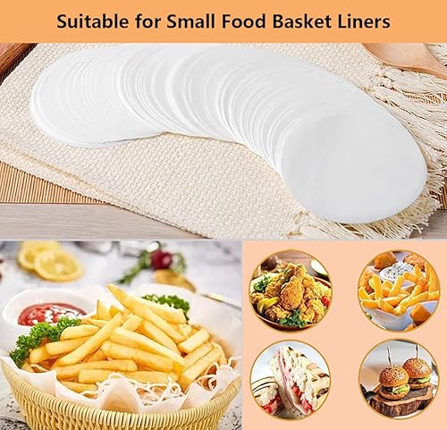 Miniatura 5 de Vlwltl 100 hojas redondas de papel pergamino de 6 pulgadas, papel de hamburguesa blanca, hojas de papel de cera para alimentos, separación de patty
