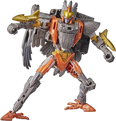 Transformers Toys Generations War for Cybertron: Kingdom Deluxe WFC-K14 Airazor Figura de acción – Niños a partir de 8 años, 5.5 pulgadas