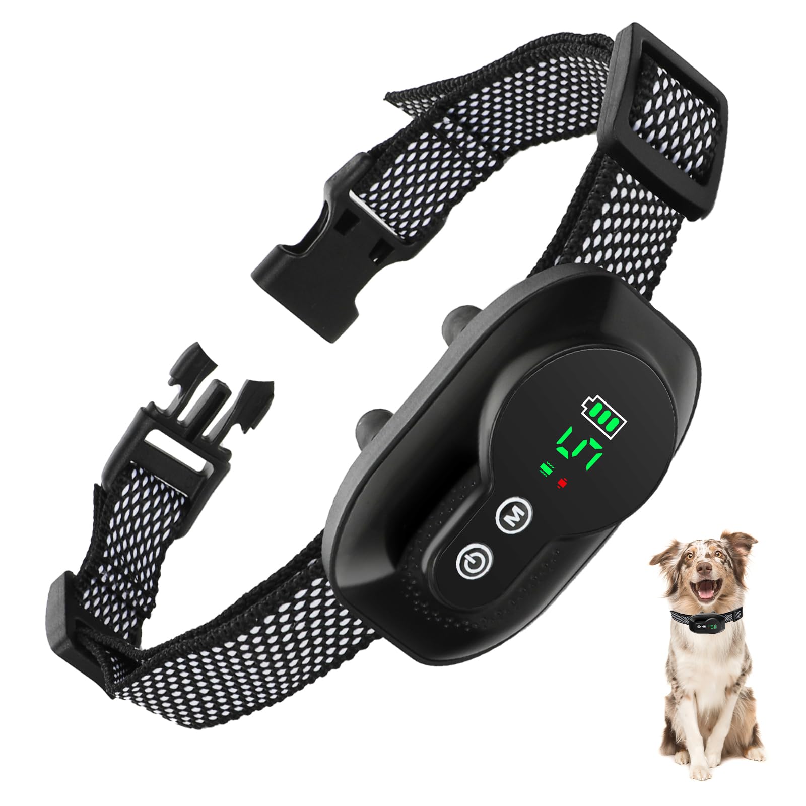 Collare Vibrazione Sensibilità Regolabile Collare Anti-abbaio Per Cani - Addestramento Umano Senza Scosse | Vibrazione E Suono | Ricaricabile Addestramento Cani Senza Dolore - Foto 3