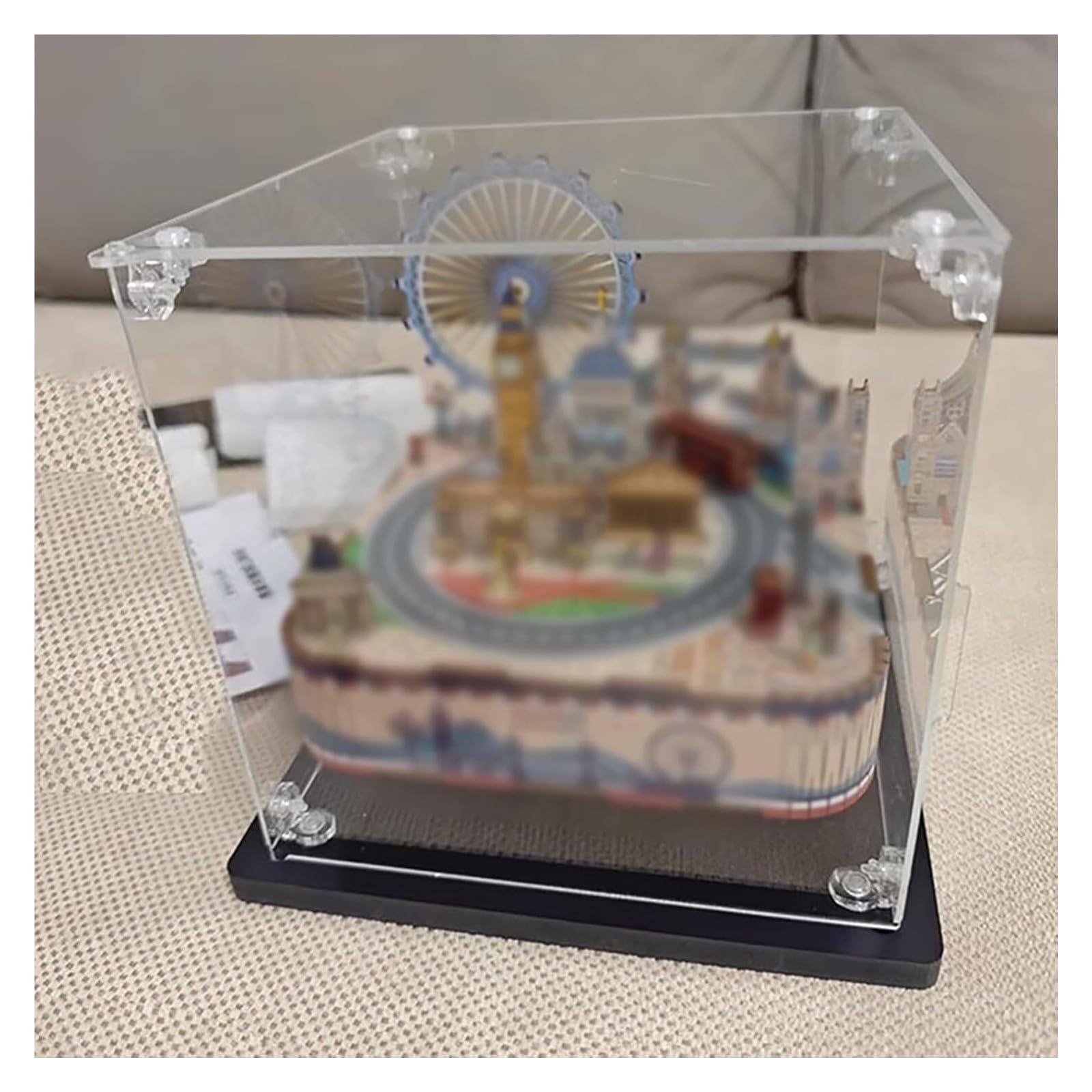 Clear Plastic Showcase, Transparent Acrylic Display Case Multiple Sizes for(25x25x25cm(10"x10"x10"))