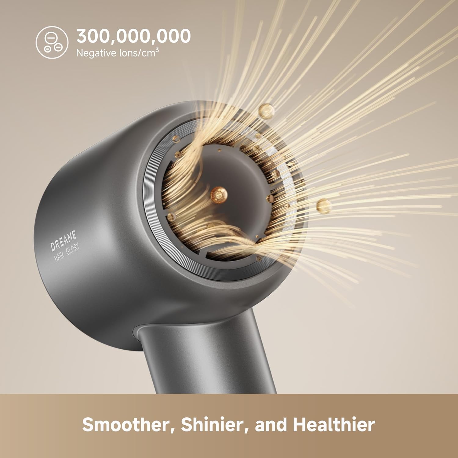 Dreame Glory Mix High-Speed Hair Dryer, Dual Voltage, 3 Magnetic Nozzles, Perfume Infusion, Customized Fragrant Drying, NTC Control, 300M Negative lons, 110,000RPM Motor, 336g Lightweight, Black