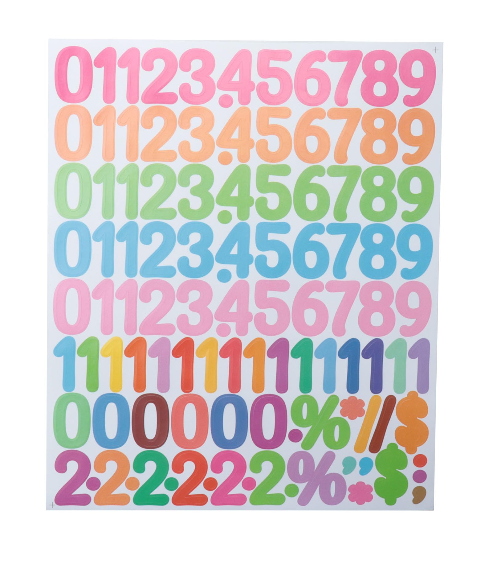 SOWAKA 5 Sheets Number Stickers 1 Inch Colorful Vinyl Waterproof Self Adhesive Labels for Scrapbooking Diary Organization Envelop Cards Storage Box