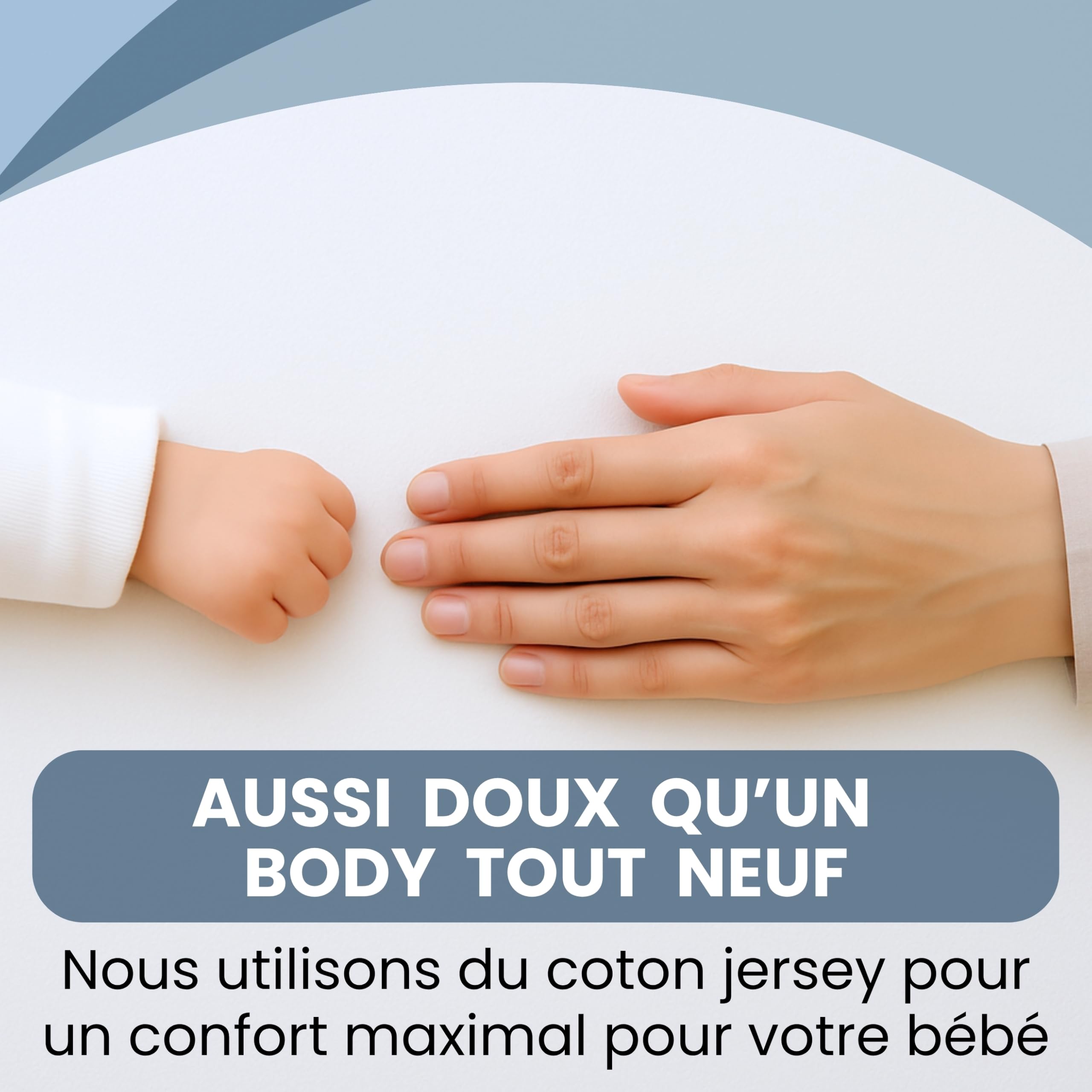 Bisoo Drap Magique. Drap-Housse 60x120 1 Blanc + 1 Gris pour Lit Bébé | Drap-Housse et Alèse en une Pièce, Économie, Imperméable, Respirant, Silencieux, Coton Jersey Oeko-Tex