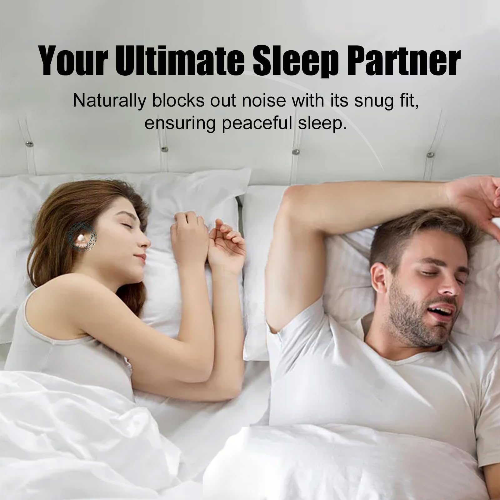 Auriculares para dormir inalámbricos Bluetooth 5.3, auriculares para dormir de lado, cancelación de ruido, auriculares invisibles, cómodos auriculares inalámbricos abiertos, color marrón