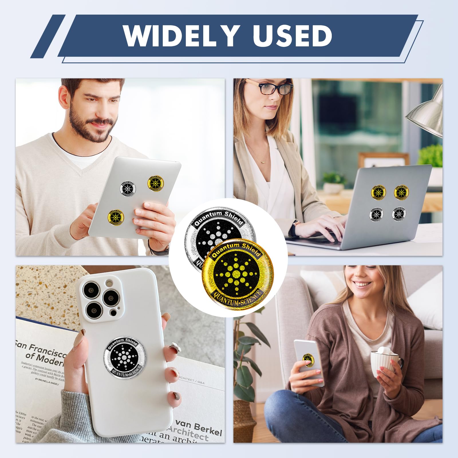 8 Stück Handy Aufkleber für Mobiltelefone Computer Radio Laptop Tablet-PC Fernseher und Alle Elektronischen GeräTe (Golden+Silber)