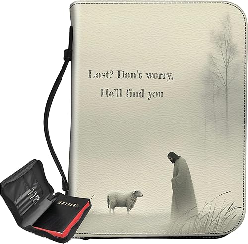 Miniatura 11 de Bolsa de Biblia con estampado de leopardo con purpurina, funda grande para la Biblia para mujeres y hombres, bolsa multifuncional para iglesia