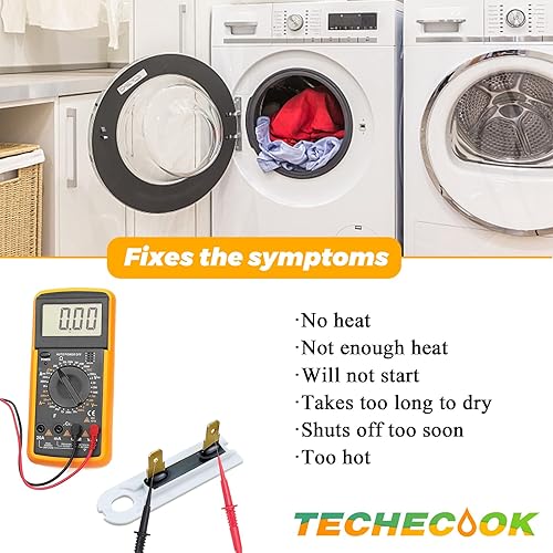 Miniatura 4 de Techecook - Paquete de 20 fusibles térmicos de secadora 3392519 de Techecook - Repuesto para secadores Whirl-Pool Ken-More - Compatible con fusible