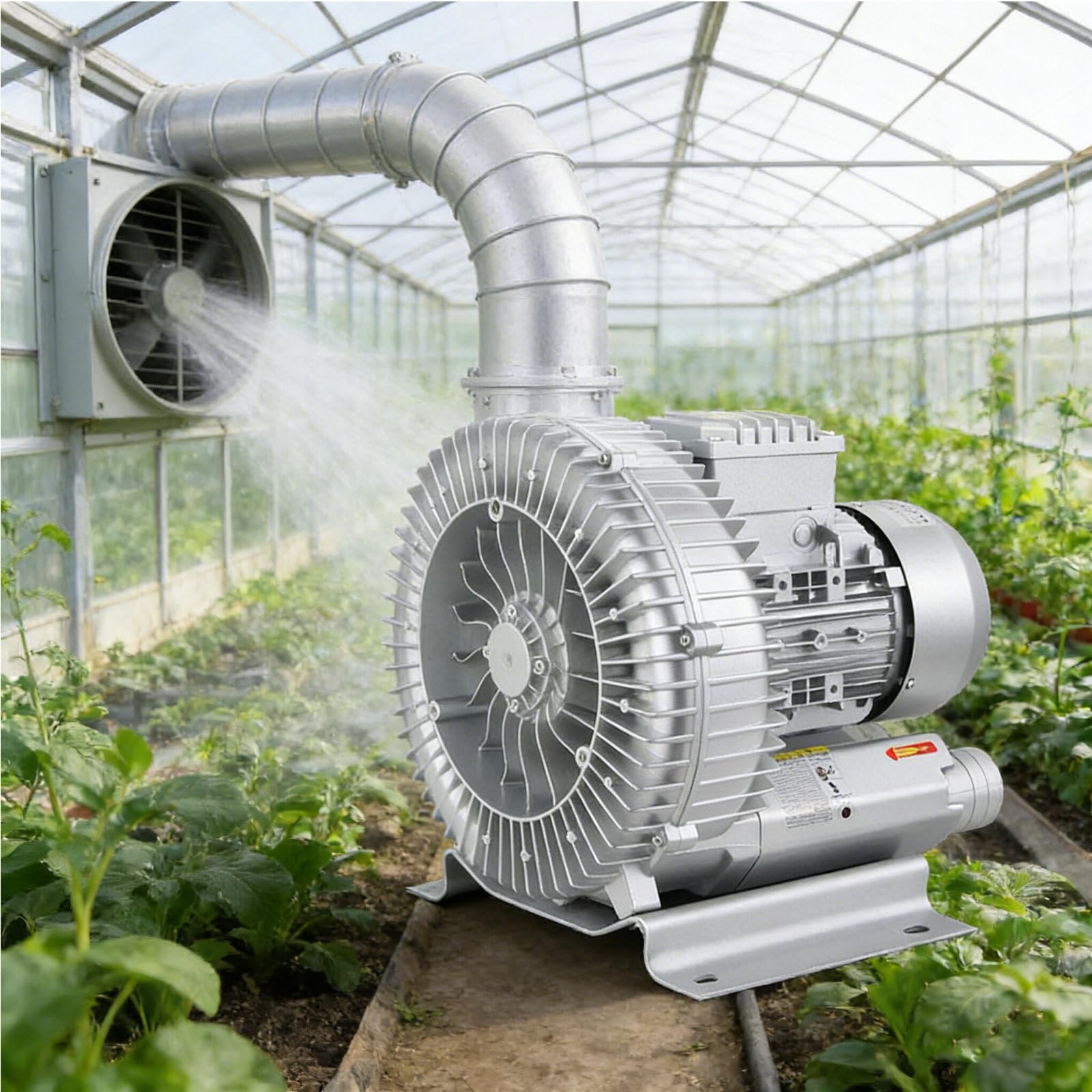 Soplador Canal Lateral,Bomba Aire Ventilador V0rtex,Bomba De Aire Eléctrica,Turbina Anillo Gas,para Aireación Aguas Residuales Acuarios/Estanques,para Soplado O Succión Aire 1500W/2.04HP