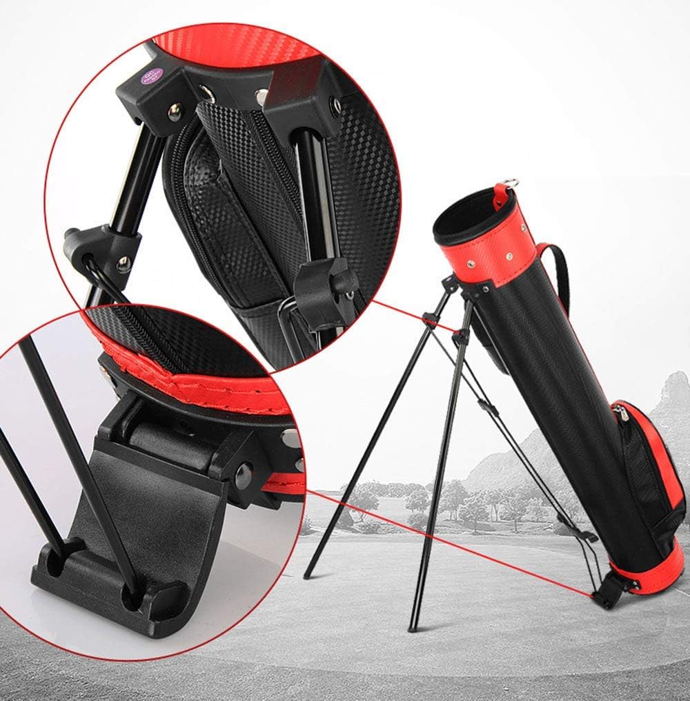 Golf - Golf Bag with Stand –Golf Bag s Premium Lightweight Golf Stand Bag-Golf Vertical Bag - Easy to Carry Golf Bag–Ideal for Golf Course Travel (Black+Red)