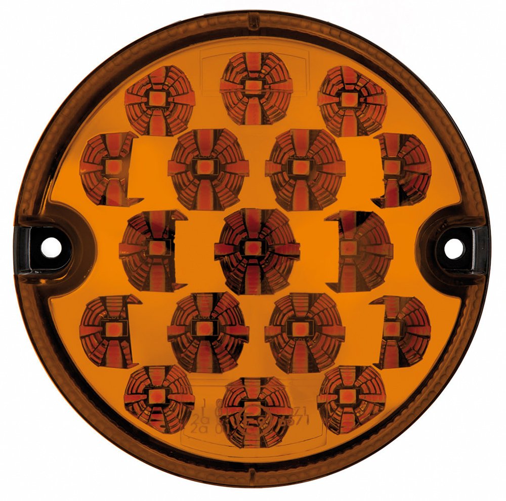 Ampoule LED Indicateur Ambre Ring Automotive - Tension 10-30V - Diamètre 95 Mm - Pour Feux De Signalisation Véhicule