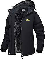 MAGCOMSEN Women's Fleece-Lined Waterproof Ski Jacket - Warm Insulated Winter Snow Coat with Hood for Skiing & Hiking