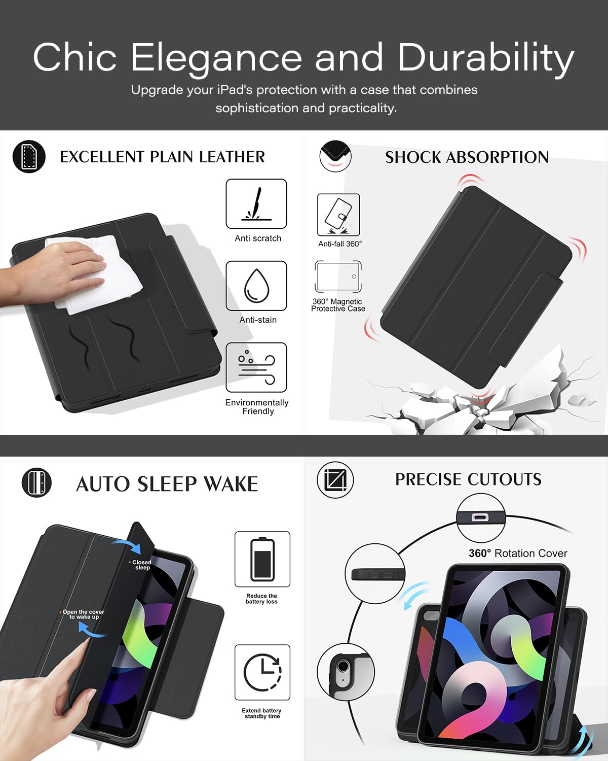 Amazon.com: ZENLU iPad Air 10.9/11 inch Case with Removable
