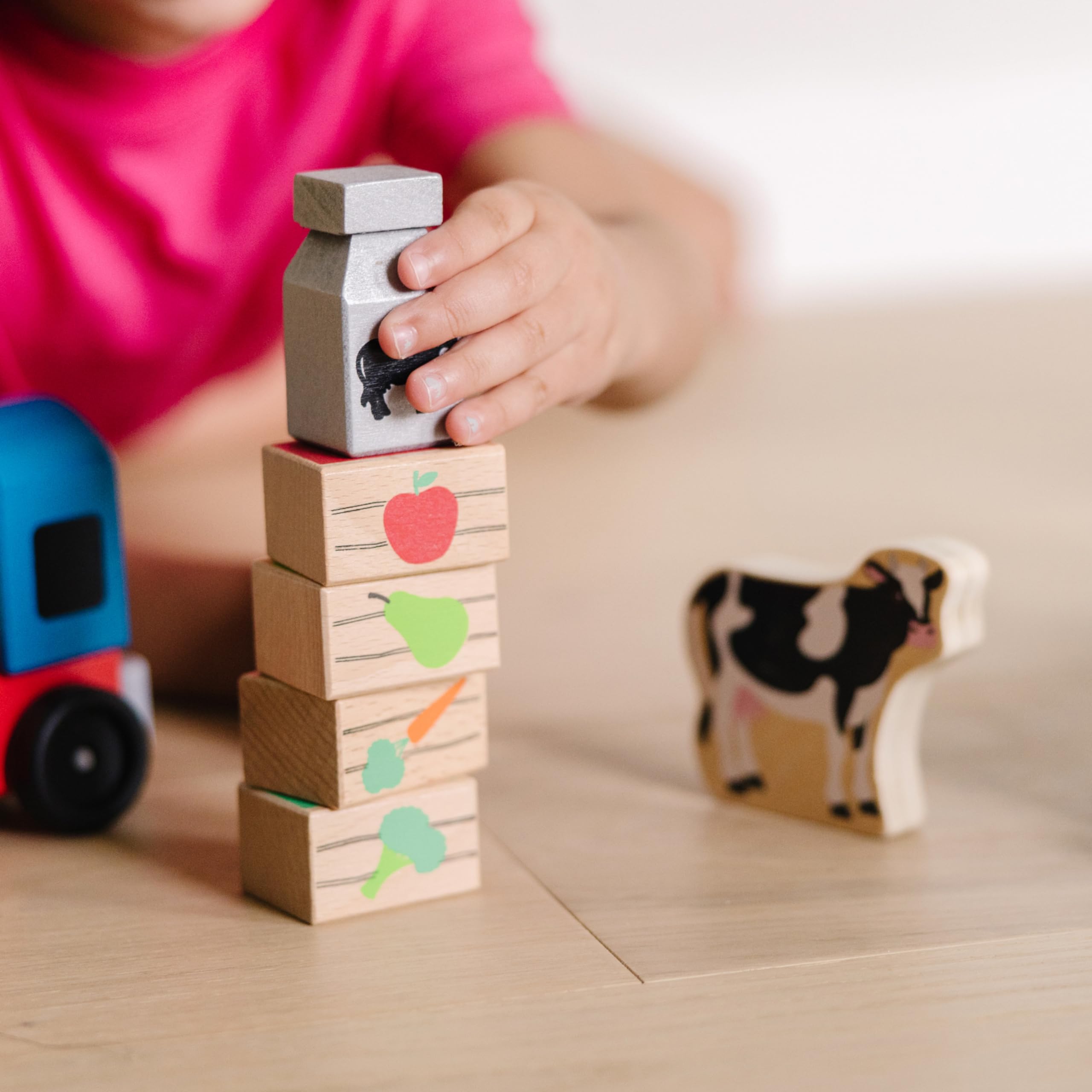 MELARQT Melissa & Doug Holzbauernhof Zug Spielzeug-Set (E-Commerce Verpackung)