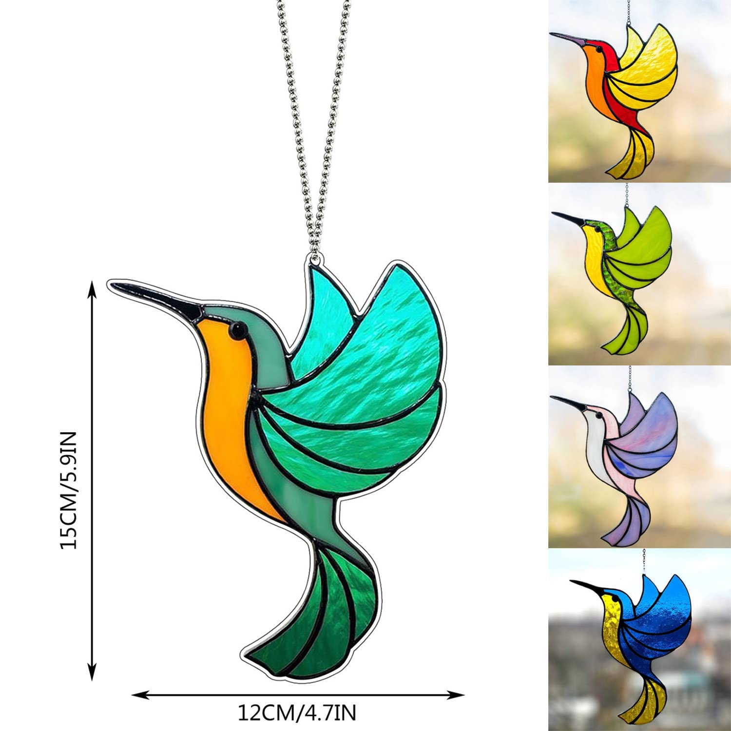 Amazon.co.jp: ステンドグラスの窓掛け鳥パネルハミングバード Amazon.co.jp: ステンドグラスの窓掛け鳥パネルハミングバード
