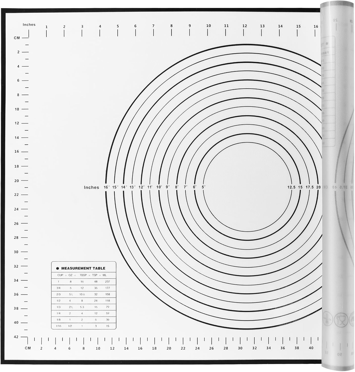 silicone pastry mat non stick baking mat with measurement