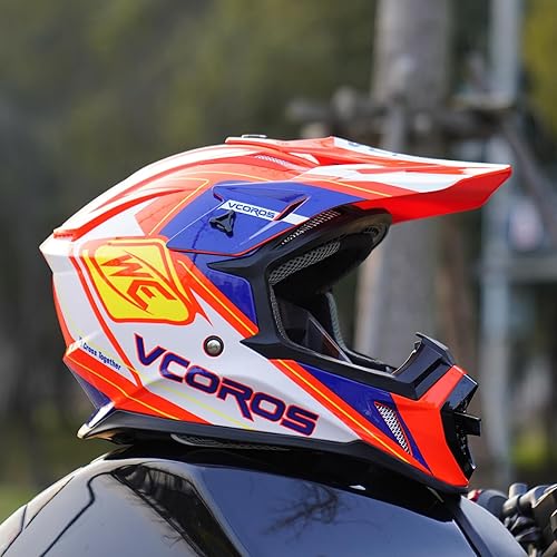 Miniatura 3 de VCOROS Cascos de motocross para adultos, ATV, motocross, BMX, todoterreno, aventura, UTV, aprobados por DOT