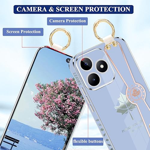 Miniatura 10 de Realme Narzo N53 Funda de silicona suave con hoja de arce, accesorios negros para teléfono móvil Realme Narzo N53 Funda para teléfono Realme C53 con