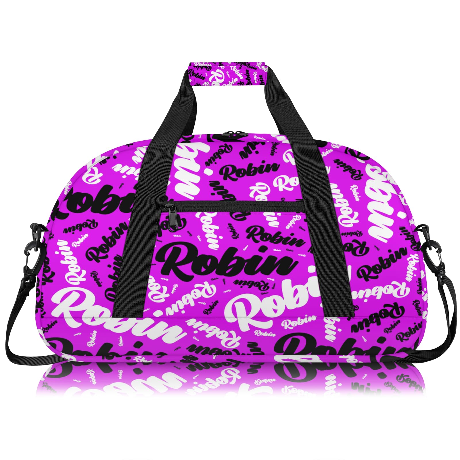 Personalized Sport-Gym-Swimming-Bag for Kids Custom Duffel Travel Bag for Boy Girl Dance Gymnastics Bag Overnight Weekend Bag Hot Purple Background