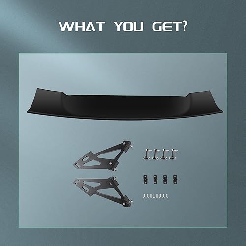 Miniatura 6 de SCITOO Alerón de alerón de 57 pulgadas, universal, color negro mate, estilo GT