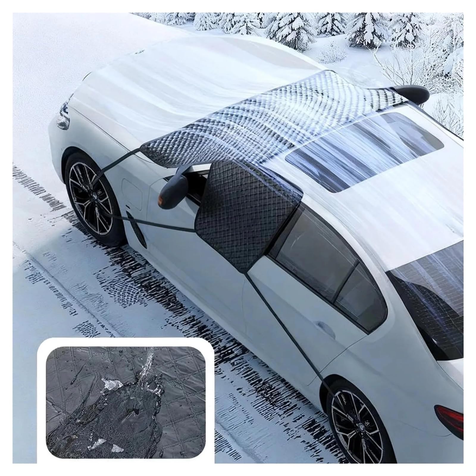 Telo Parabrezza Auto Antigelo Parabrezza per Auto Parasole per Neve Protezione per Parabrezza Anteriore Copertura per Parabrezza Estivo E Invernale Parasole A Doppio Uso