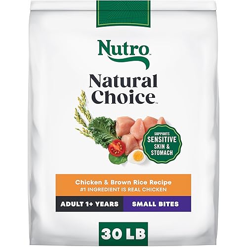 Nutro Natural Choice Chicken & Brown Rice Adult Small Bites Dog Food Recipe, 30 lb. Bag