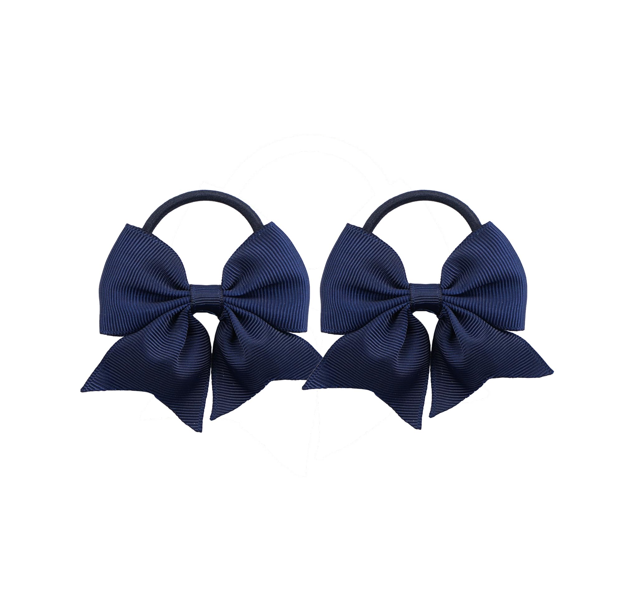 Baby Girls' Hair Ties baby girls' hair accessories Baby Hair Ties with Bows for Toddler Ponytail Holders Small (FS3) (Navy Blue)