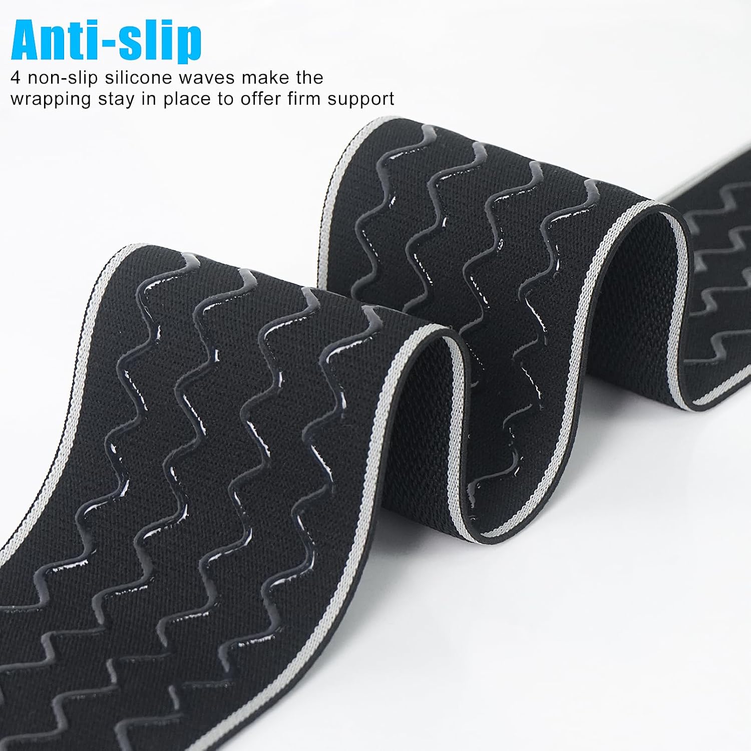 Luwint 60'' Long Elastic Bandage, Anti-slip Compression Wrap for Elbow Ankle Calf, 1 Piece