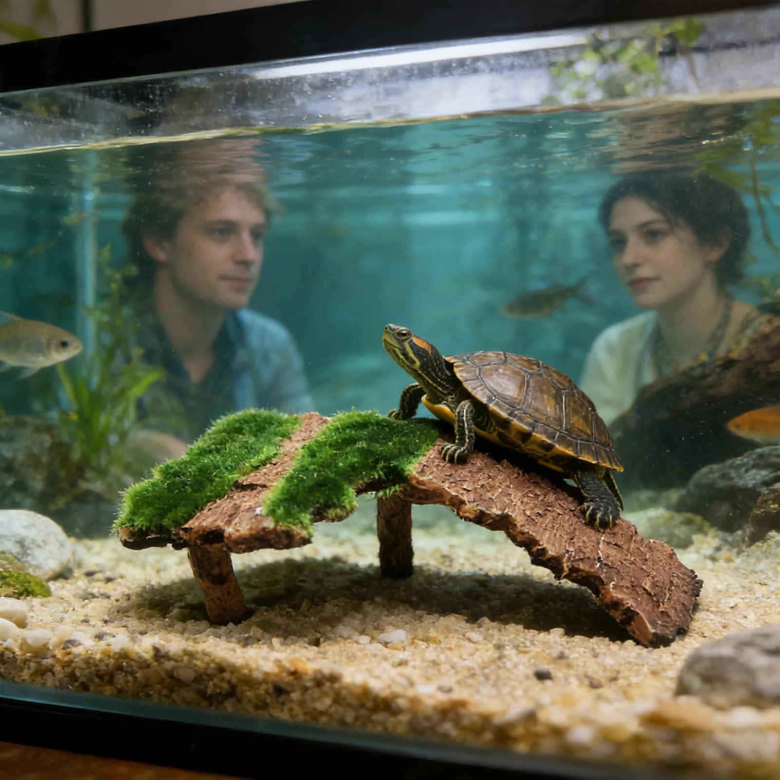 Genérico Vestido Mini de Encaje Off Shoulder - Plataforma de Descanso para Terrario | Terraza Reptil Tortuga - para Ranas, Reptiles, Tortugas terrestres y acuáticas, Dragones barbudos y Geckos — view 2