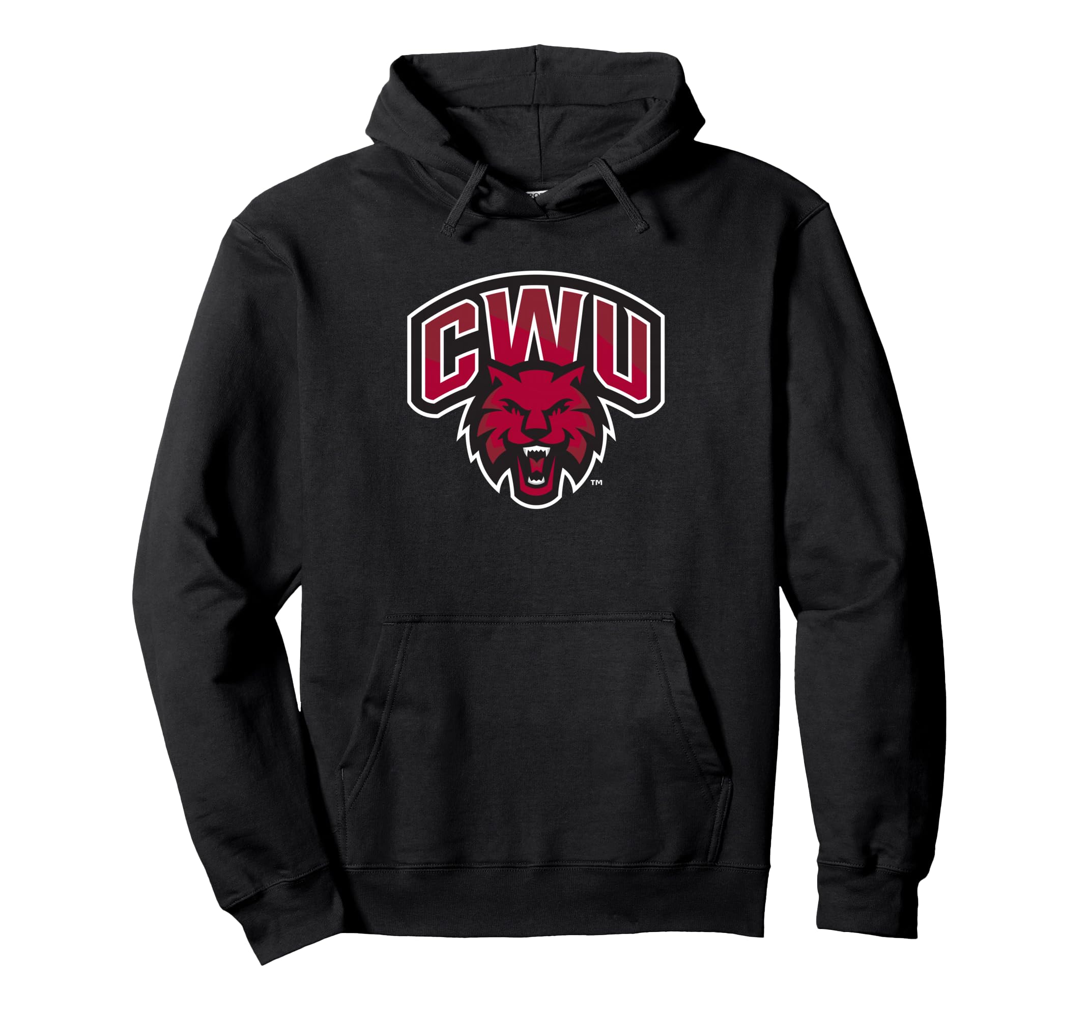 Elite Authentics Central Washington Wildcats Icon Officially Licensed Black Unisex-Adult Pullover Hoodie