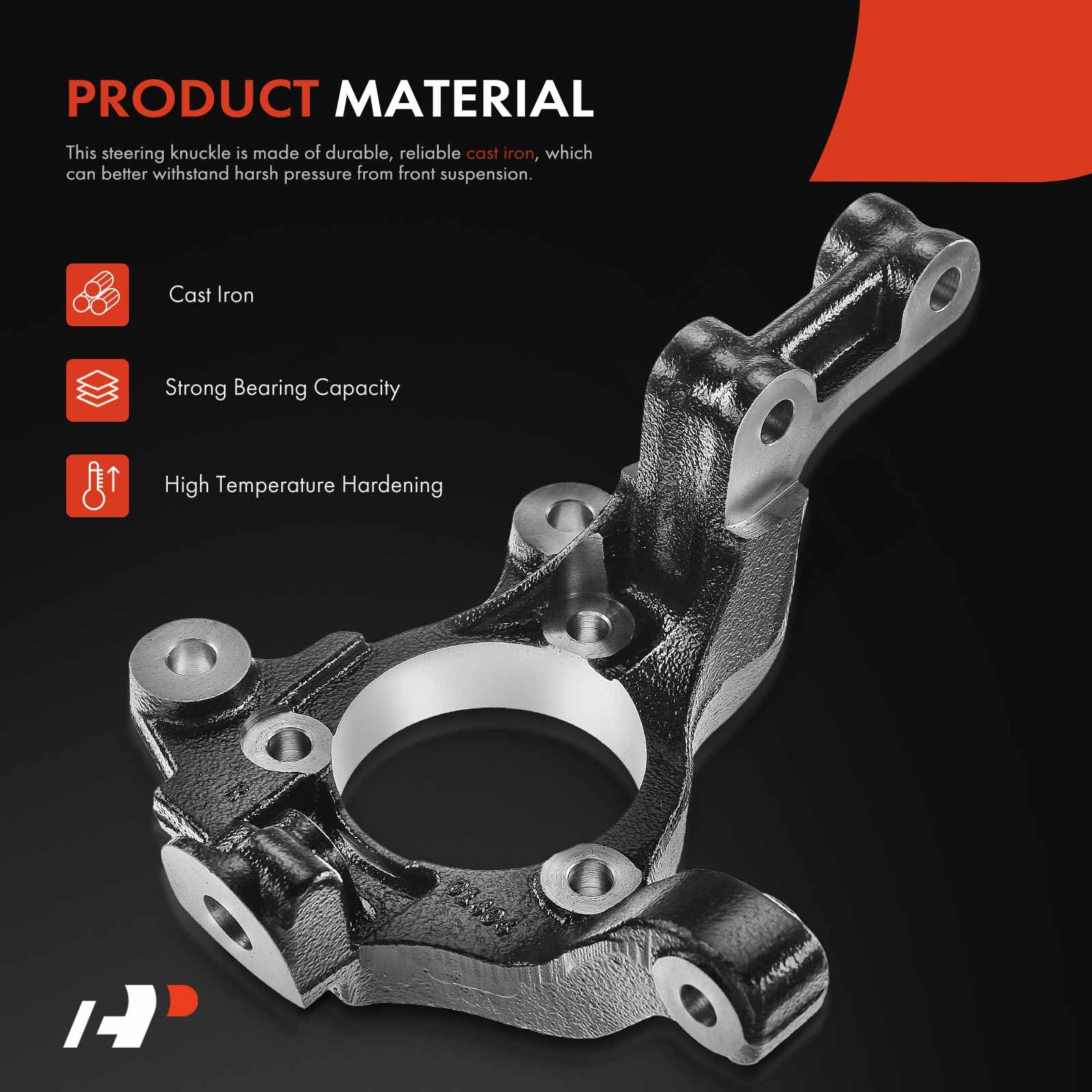 A-Premium Front Suspension Steering Knuckle Compatible with Chevy Impala Monte Carlo Venture & Buick Century LaCrosse Regal & Pontiac Grand Prix Montana, Right Passenger Side, Replace # 10434255