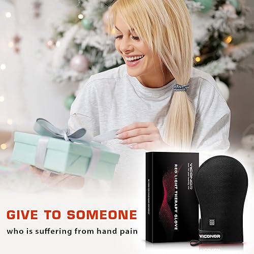 Miniatura 5 de Dispositivo de terapia de luz roja para manos, terapia de luz infrarroja, guantes de muñeca de dedo, cuidado de la piel con luz infrarroja cercana,