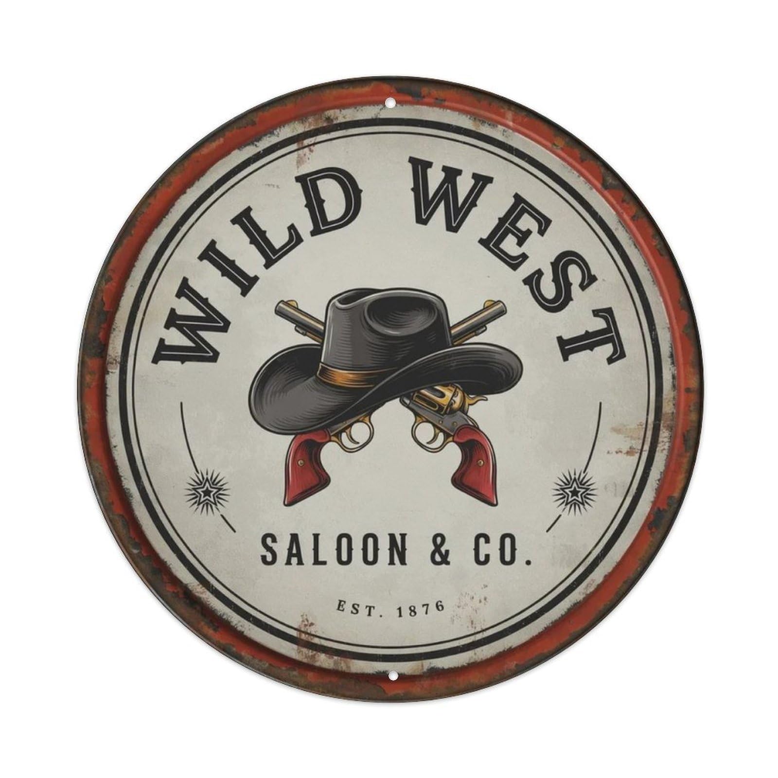 Wild West Western Metal Tin Sign Plaque