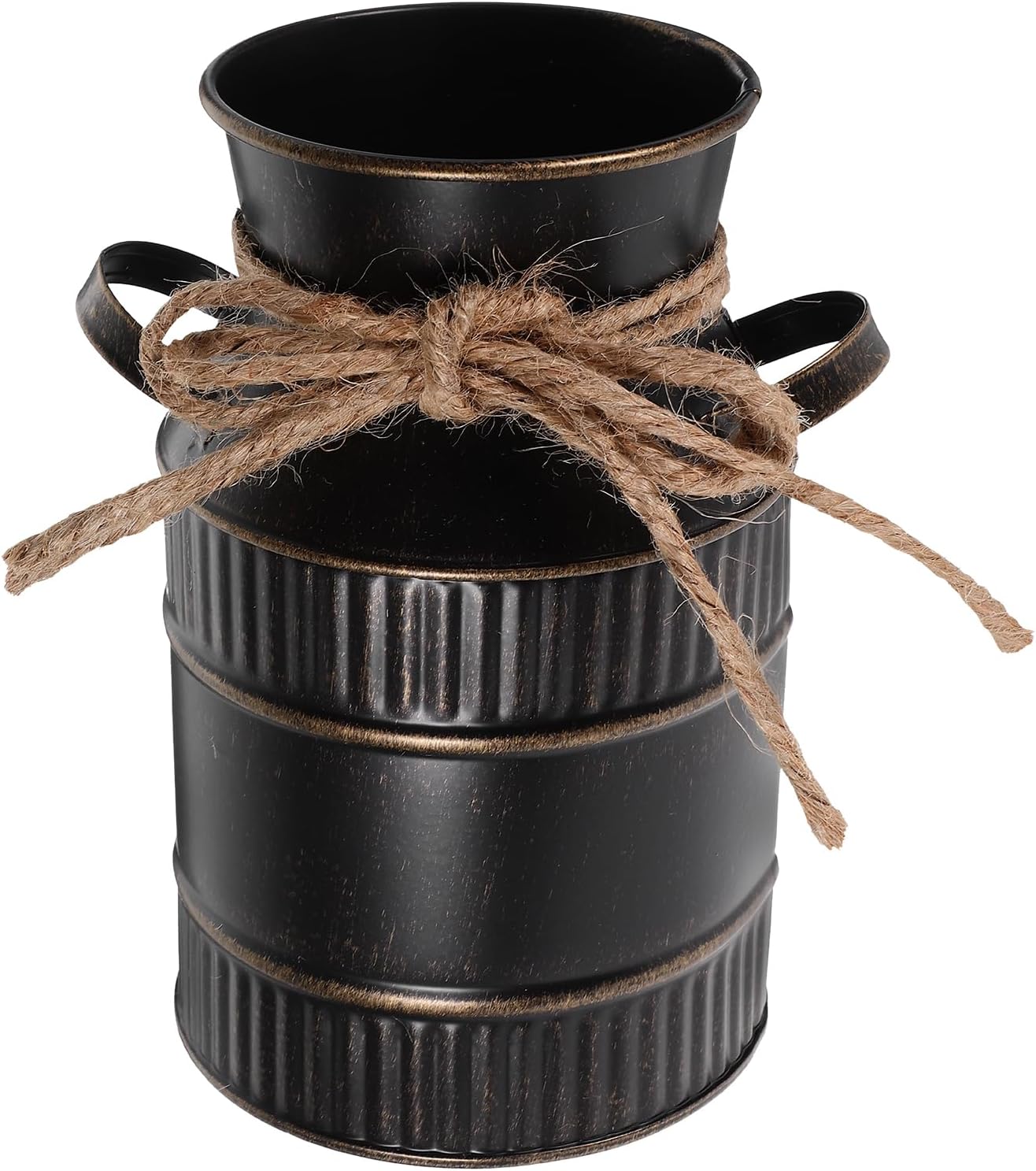 Alipis Vintage Milk Jug Vase with Handle Rustic Iron Flower Vase for Home D Cor 5.7 Inch Tall Decorative for Dried Flowers and Plant Arrangements