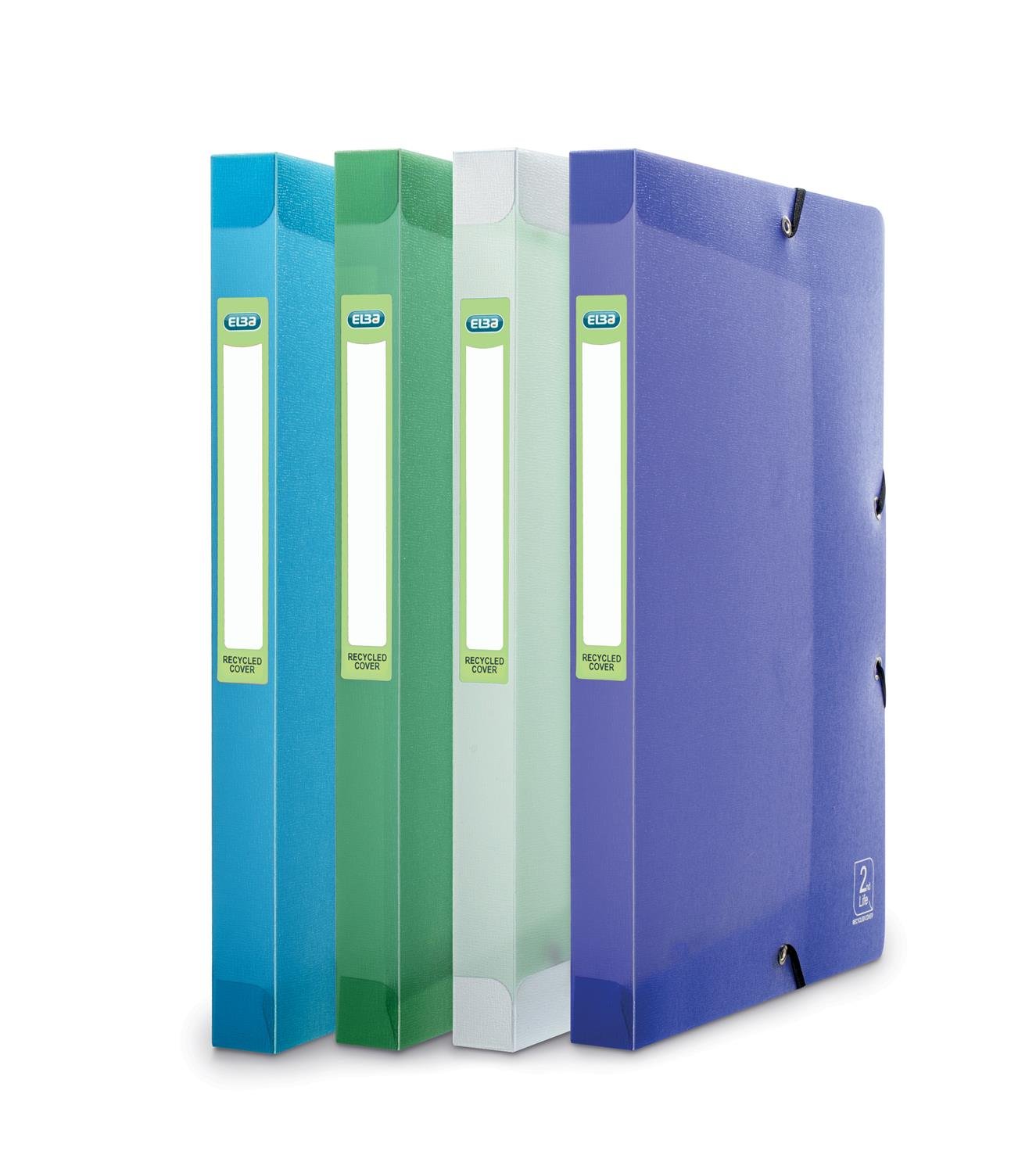 Elba 64920 Box File Polypropylene 2Nd Life Spine 240 x 320 mm Plastic Assorted Colours