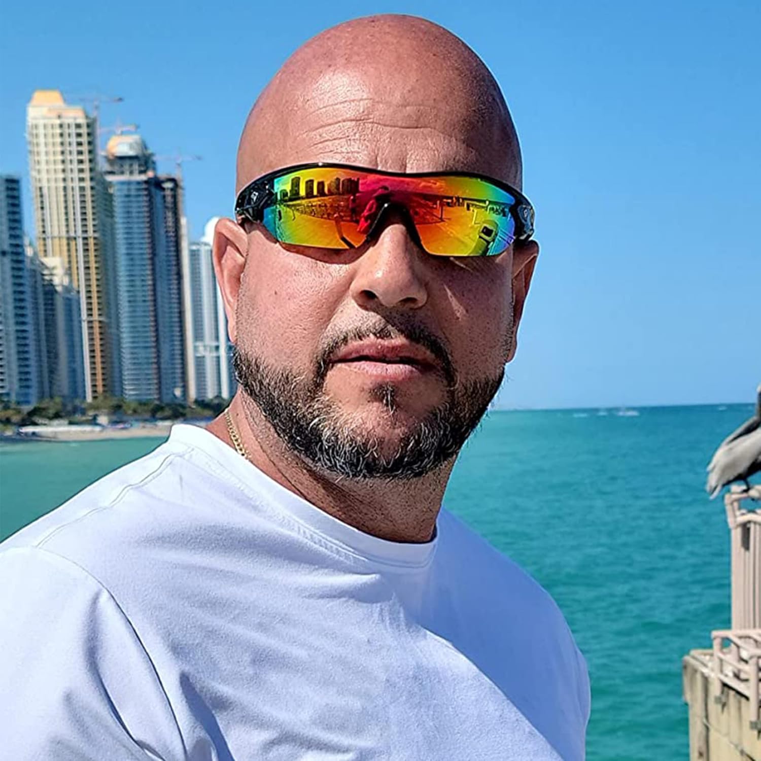 TOREGE Polarized Sports Sunglasses for Men Women Cycling Running Driving Fishing Glasses TR002 - Image 5