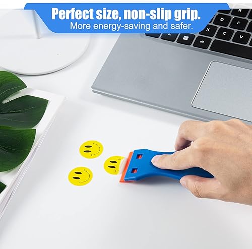 Miniatura 4 de Raspador de hoja de afeitar de plástico, 2 piezas de herramienta raspadora con 20 cuchillas de plástico, removedor de raspador de limpieza para