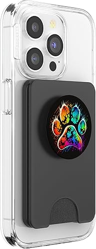 Miniatura 10 de Estampado de huellas de perro, lindo amante de los perros, coloridos, PopGrip intercambiable