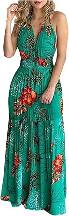 Vestido Midi Para Mujer, Cuello En V Profundo, Manga Corta