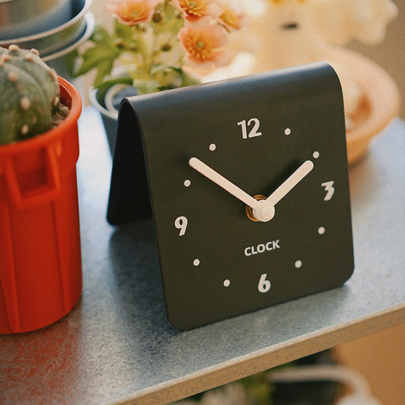 Reloj de mesa analógico silencioso moderno decorativo para sala de estar oficina dormitorio